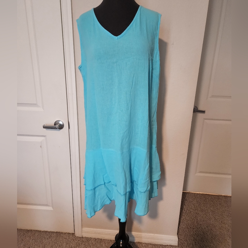 Lulu-B Aqua Sleeveless Dress